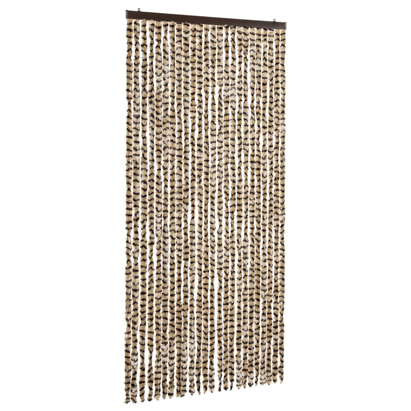 vidaXL bézs és barna zsenília rovarfüggöny 100 x 220 cm
