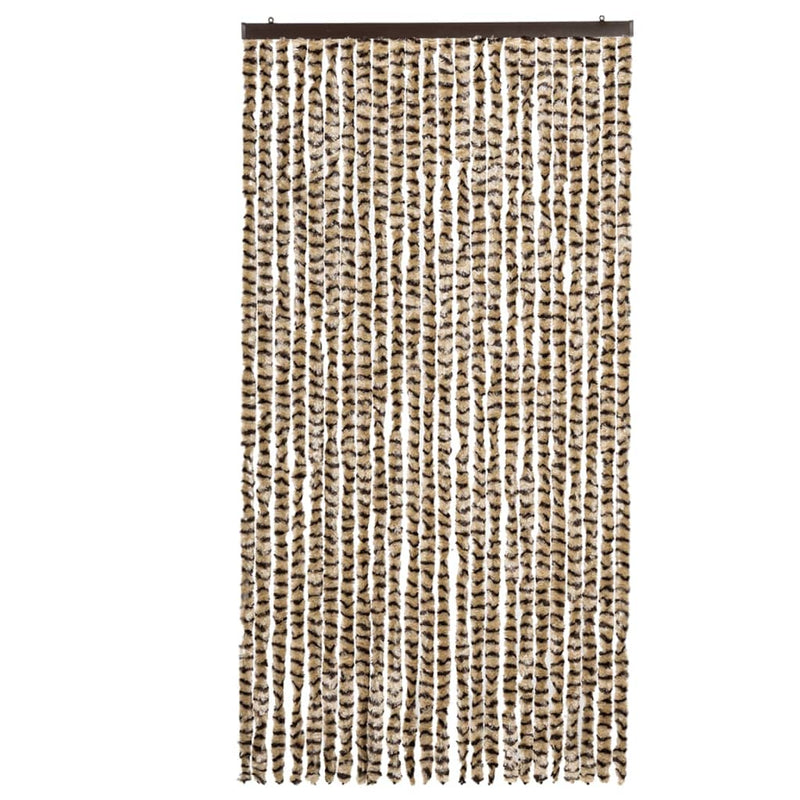 vidaXL bézs és barna zsenília rovarfüggöny 100 x 220 cm