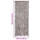 vidaXL barna és fehér zsenília rovarfüggöny 56 x 185 cm