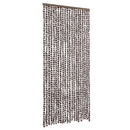 vidaXL barna és fehér zsenília rovarfüggöny 90 x 220 cm