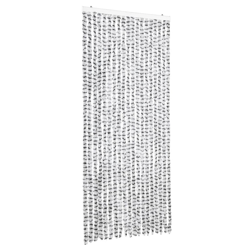 vidaXL világos- és sötétszürke zsenília rovarfüggöny 56 x 185 cm