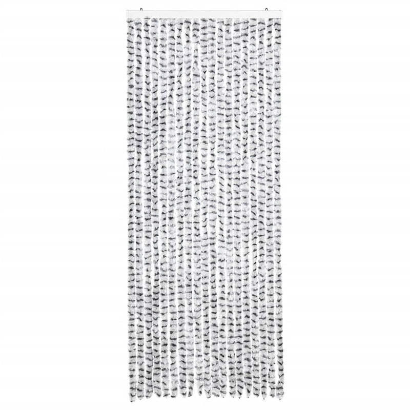 vidaXL világos- és sötétszürke zsenília rovarfüggöny 56 x 185 cm