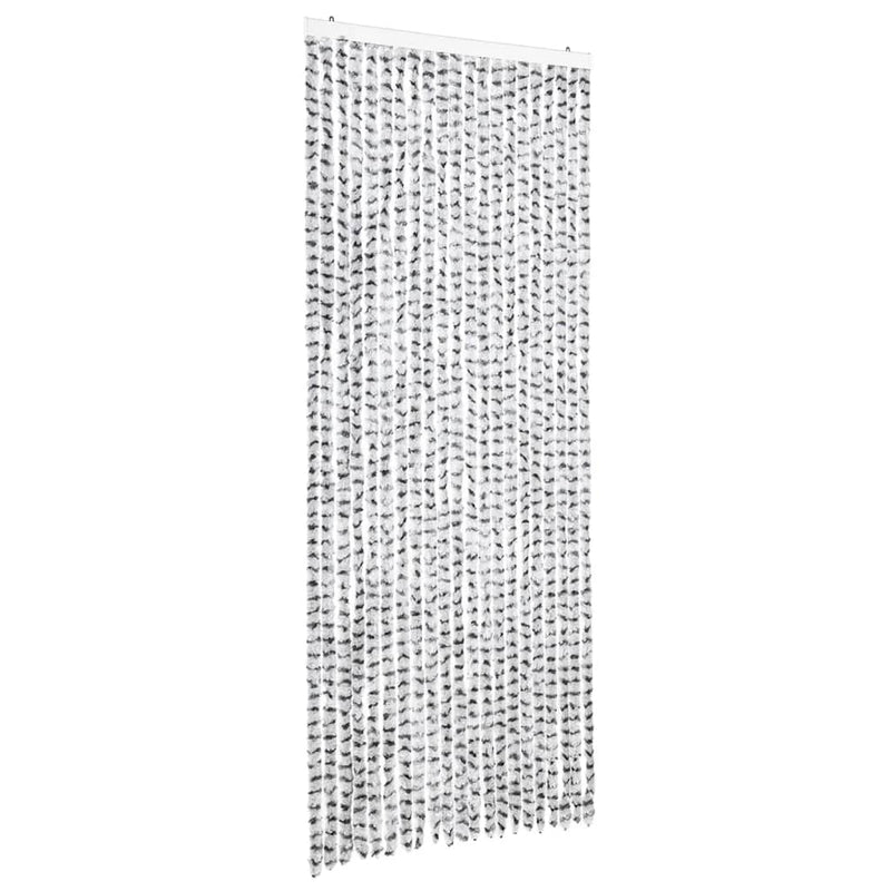 vidaXL világos- és sötétszürke zsenília rovarfüggöny 90 x 220 cm