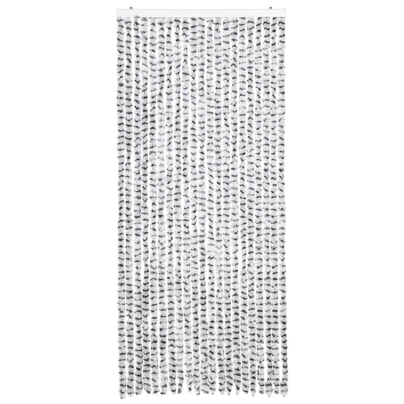 vidaXL világos- és sötétszürke zsenília rovarfüggöny 90 x 220 cm