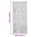 vidaXL világos- és sötétszürke zsenília rovarfüggöny 90 x 220 cm