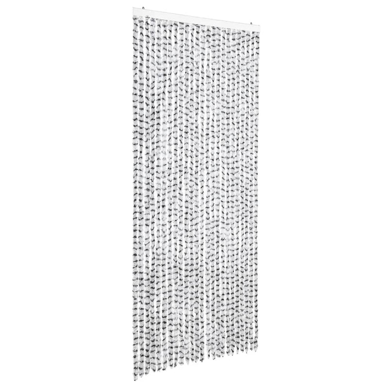 vidaXL világos- és sötétszürke zsenília rovarfüggöny 100 x 220 cm