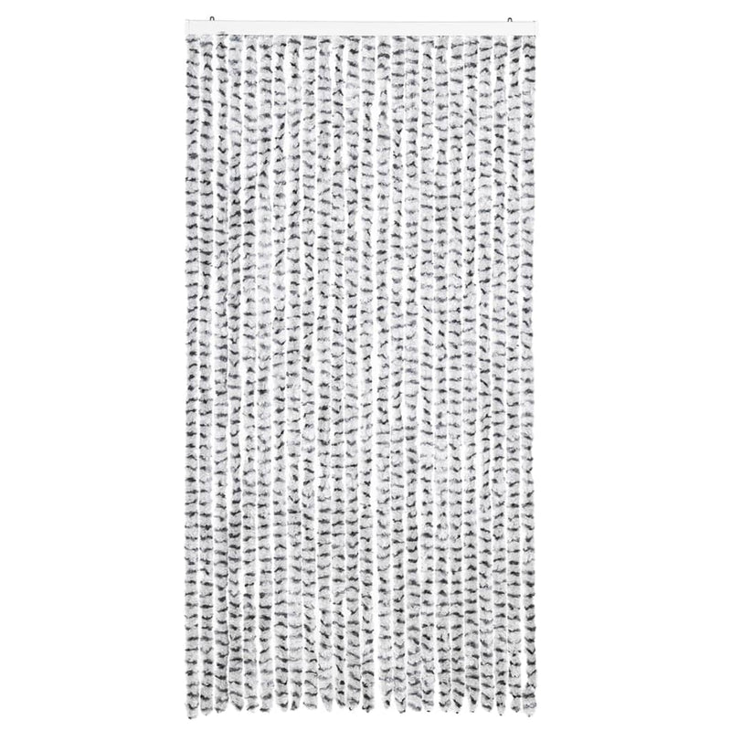 vidaXL világos- és sötétszürke zsenília rovarfüggöny 100 x 220 cm