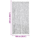 vidaXL világos- és sötétszürke zsenília rovarfüggöny 100 x 220 cm