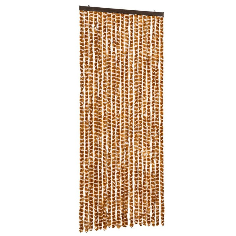 vidaXL okkersárga és fehér zsenília rovarfüggöny 56 x 185 cm