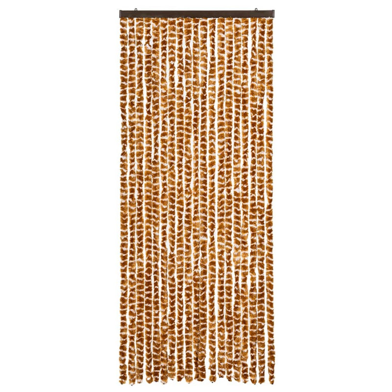 vidaXL okkersárga és fehér zsenília rovarfüggöny 56 x 185 cm