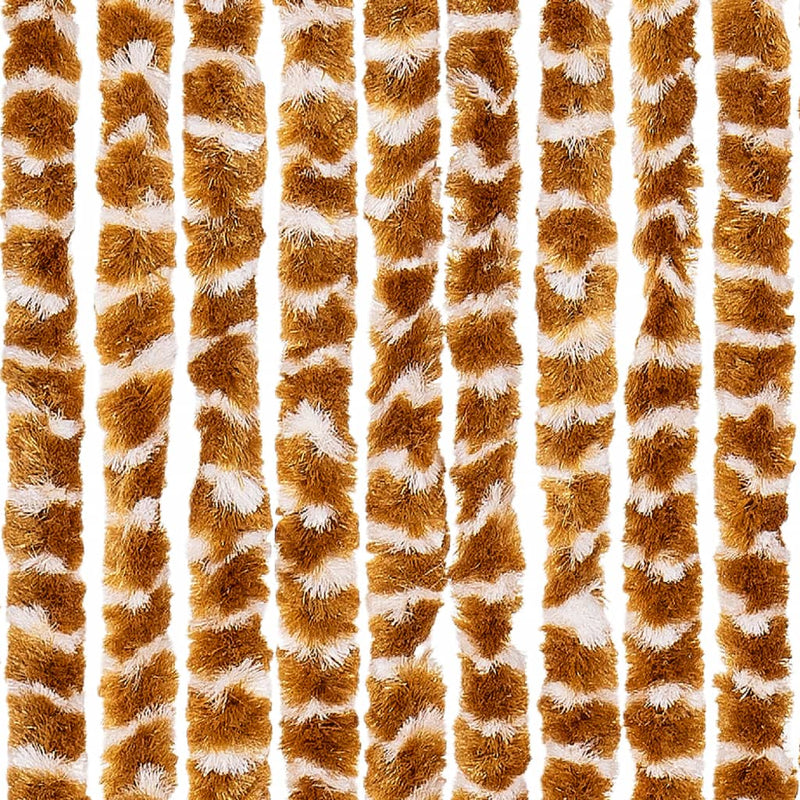 vidaXL okkersárga és fehér zsenília rovarfüggöny 56 x 185 cm