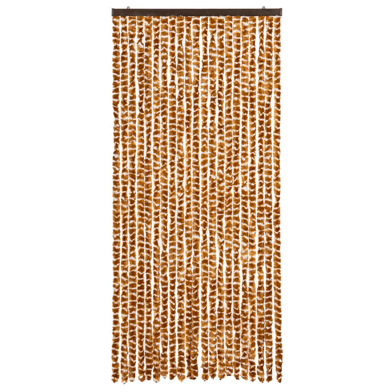 vidaXL okkersárga és fehér zsenília rovarfüggöny 90 x 220 cm
