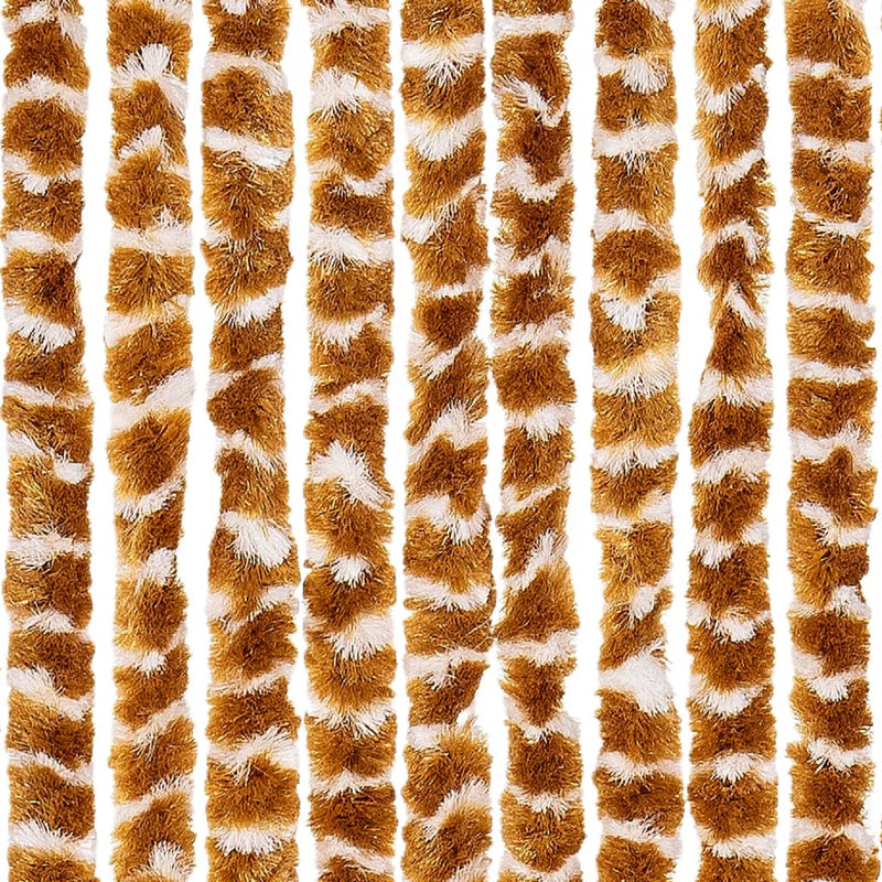 vidaXL okkersárga és fehér zsenília rovarfüggöny 90 x 220 cm