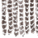 vidaXL tópszínű és fehér zsenília rovarfüggöny 90 x 220 cm