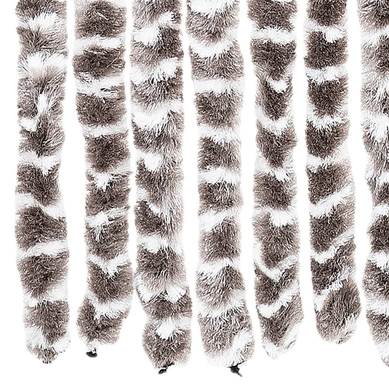 vidaXL tópszínű és fehér zsenília rovarfüggöny 90 x 220 cm