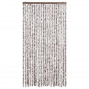 vidaXL tópszínű és fehér zsenília rovarfüggöny 100 x 220 cm