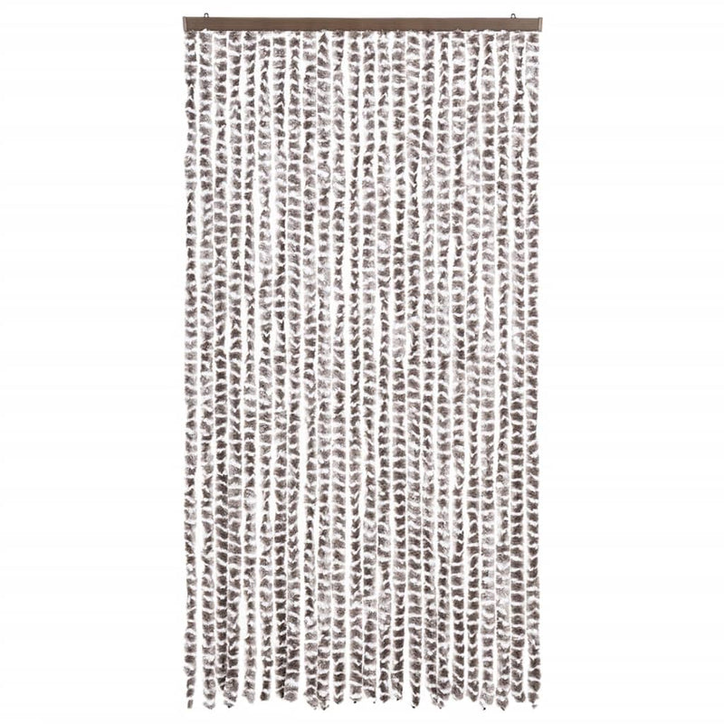 vidaXL tópszínű és fehér zsenília rovarfüggöny 100 x 220 cm