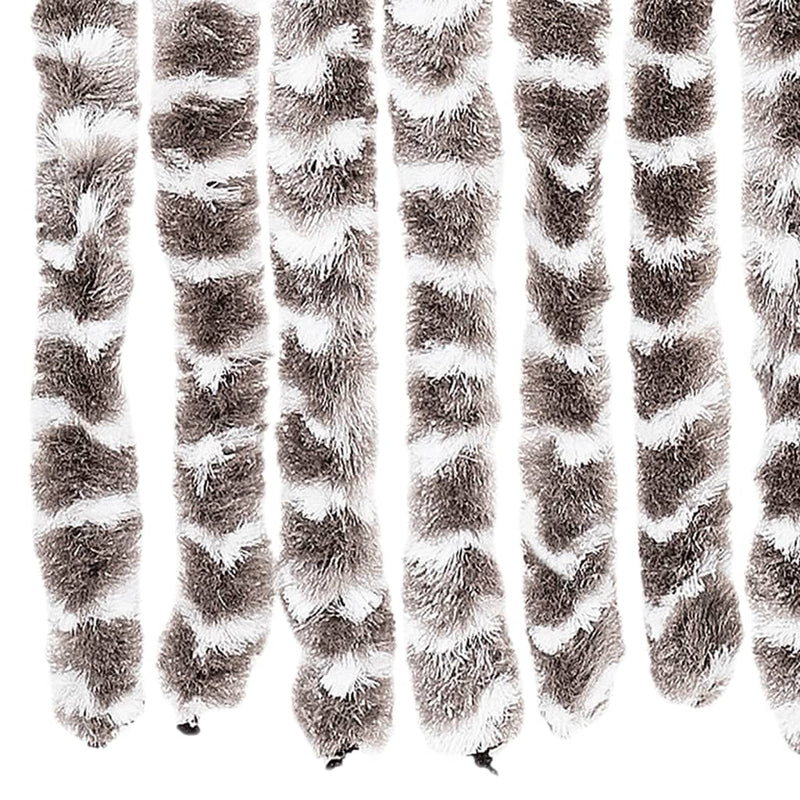 vidaXL tópszínű és fehér zsenília rovarfüggöny 100 x 220 cm