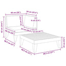 vidaXL 2 részes tömör akácfa kerti ülőgarnitúra párnákkal