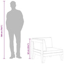 vidaXL elemes tömör akácfa sarokkanapé krémfehér párnákkal