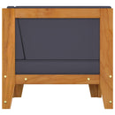 vidaXL elemes tömör akácfa sarokkanapé sötétszürke párnákkal