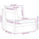 vidaXL elemes tömör akácfa sarokkanapé sötétszürke párnákkal