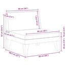 vidaXL elemes tömör akácfa középső kanapé sötétszürke párnákkal