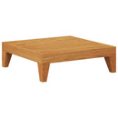 vidaXL elemes tömör akácfa lábtartó krémfehér párnával