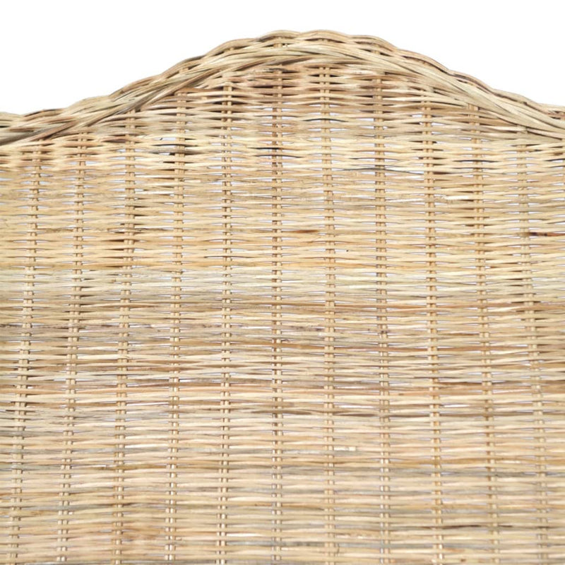 vidaXL natúr rattan és lenvászon kanapé párnával