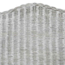 vidaXL szürke természetes rattan és lenvászon kanapé párnával