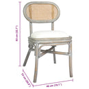 vidaXL 2 db szürke vászonkárpitozású étkezőszék