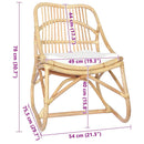 vidaXL vászon és rattan szék