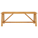 vidaXL tömör akácfa kerti étkezőasztal 206 x 100 x 74 cm