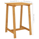 vidaXL tömör akácfa kerti bárasztal 70 x 70 x 104 cm