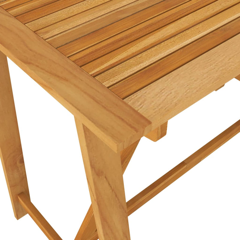 vidaXL tömör akácfa kerti bárasztal 140 x 70 x 104 cm