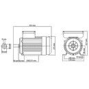 vidaXL 2 pólusú egyfázisú alumínium villanymotor 1,5kW / 2 LE 2800 f/p