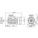 vidaXL 2 pólusú 3 fázisú alumínium elektromos motor 2,2kW/3LE 2840 f/p