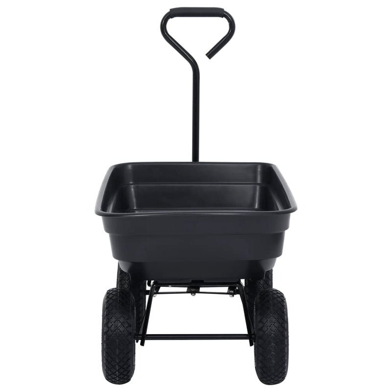 vidaXL fekete kerti kézikocsi 300 kg 75 liter
