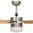 vidaXL világosbarna mennyezeti ventilátor fénnyel/távirányítóval 108cm