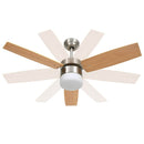 vidaXL világosbarna mennyezeti ventilátor fénnyel/távirányítóval 108cm