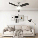 vidaXL sötétbarna mennyezeti ventilátor lámpával/távirányítóval 108 cm