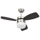 vidaXL sötétbarna mennyezeti ventilátor lámpával/távirányítóval 76 cm