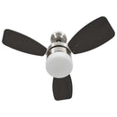vidaXL sötétbarna mennyezeti ventilátor lámpával/távirányítóval 76 cm