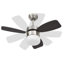 vidaXL sötétbarna mennyezeti ventilátor lámpával/távirányítóval 76 cm
