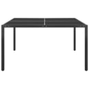 vidaXL atracitszürke acél és üveg kerti asztal 130 x 130 x 72 cm