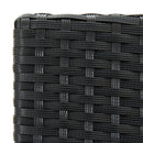 vidaXL 4 db fekete polyrattan kerti bárszék párnával