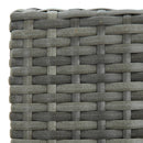 vidaXL 4 db szürke polyrattan kerti bárszék párnával