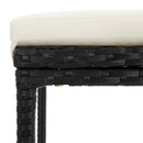 vidaXL 2 db fekete polyrattan bárszék párnával