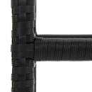 vidaXL 4 db fekete polyrattan bárszék párnával