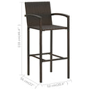 vidaXL 4 db barna polyrattan bárszék